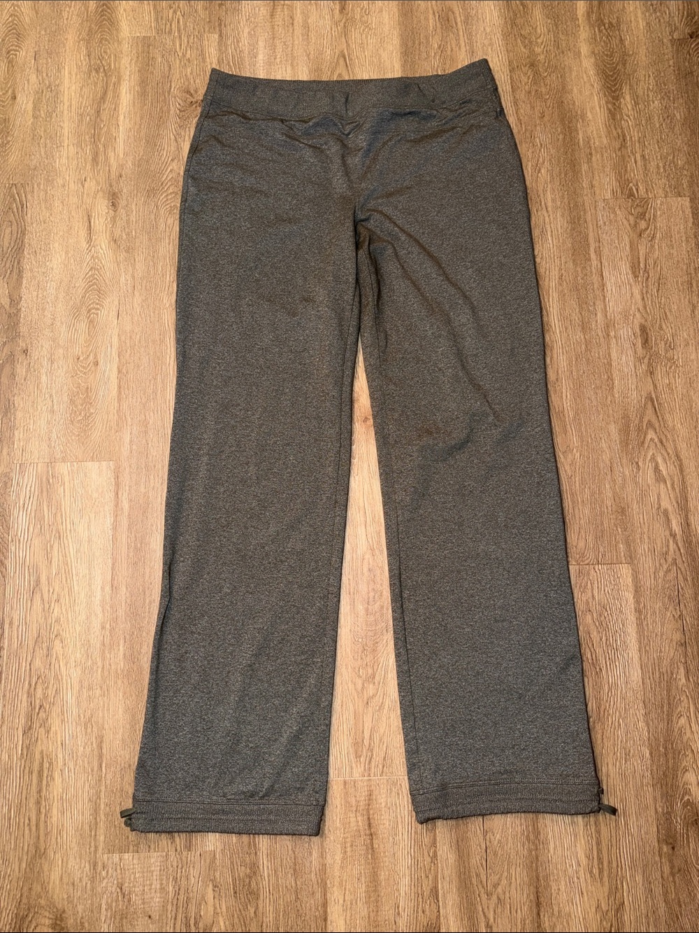 Athleta Heather Gray Cinch Hem Straight Leg Pants Womens XLT Extra Large Tall